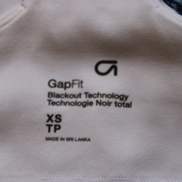 GAP Blue and White Marble High Neck Tank Sports Bra / Work Out Top - Picture 6 of 6